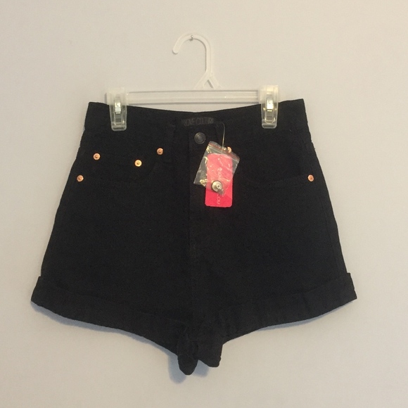 NWT Black High Waisted Shorts - Picture 1 of 5